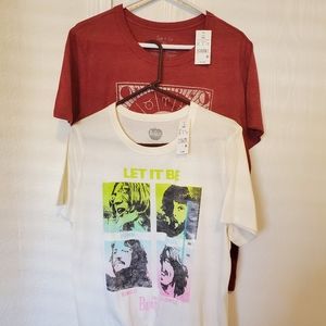 2 New Tee-Shirts Beatles & Misc.